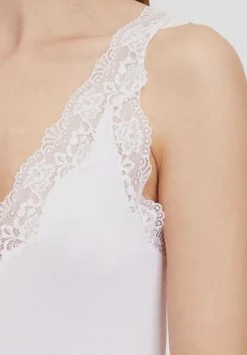 -con-ta- Unterhemd, Spitzen-Details, V-Ausschnitt, Für Damen 100 WEISS -MEY Shop unnamed file 1135
