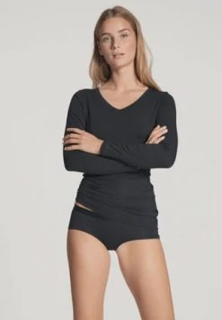 CALIDA Natural Joy Unterhemd, V-Ausschnitt, Für Damen 339 DARK LAPIS BL -MEY Shop unnamed file 446