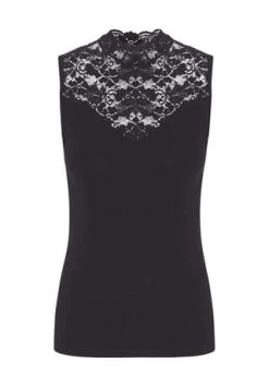 Nina Von C. Untrerhemd, Ärmellos, Spitze, Für Damen 200 SCHWARZ
