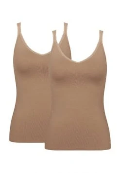 Sloggi GO Unterhemd, 2er-Pack, Uni, Für Damen NOSTALGIC BROWN