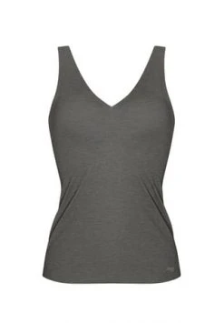 Sloggi Zero Feel Natural Unterhemd, V-Ausschnitt, Für Damen BLACK COMB.