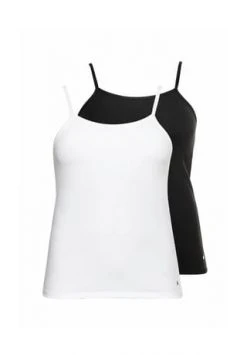 Sheego Spaghettitop Schwarz+weiß